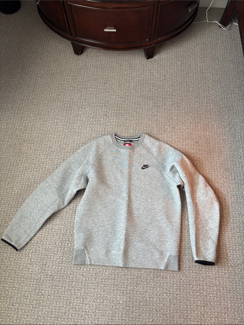 Nike Grey Crewneck Sweatshirt with Black Logo